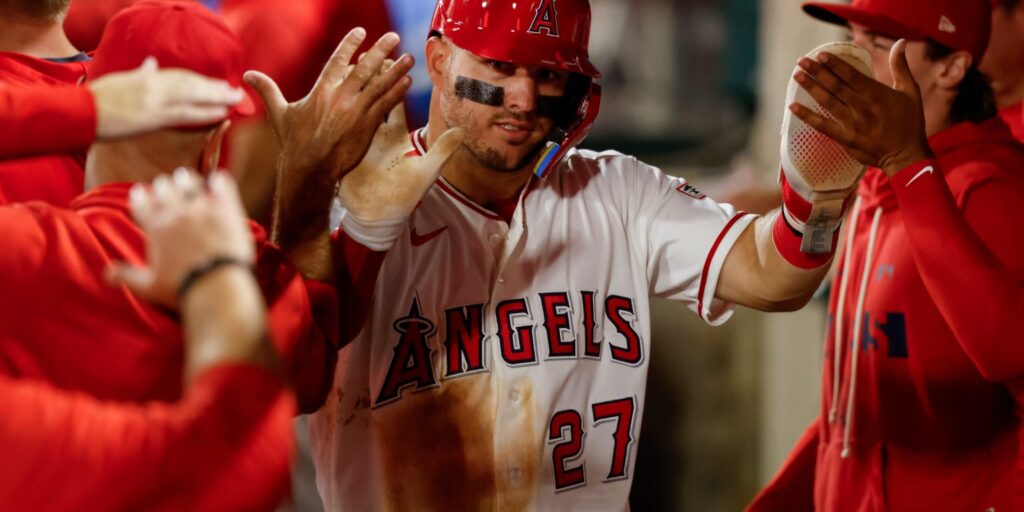 Mike Trout has 3 hits as Angels beat Rangers