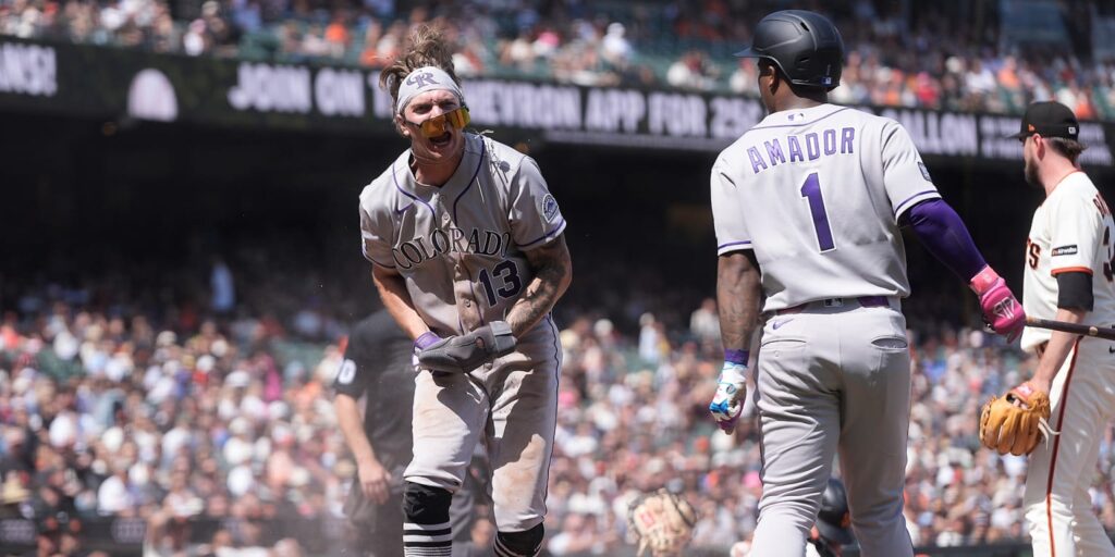 Zac Veen scores on wild pitch in Rockies' win over Giants