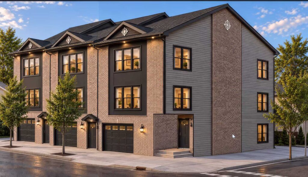 150 154 Milford Ave Townhouses Rendering