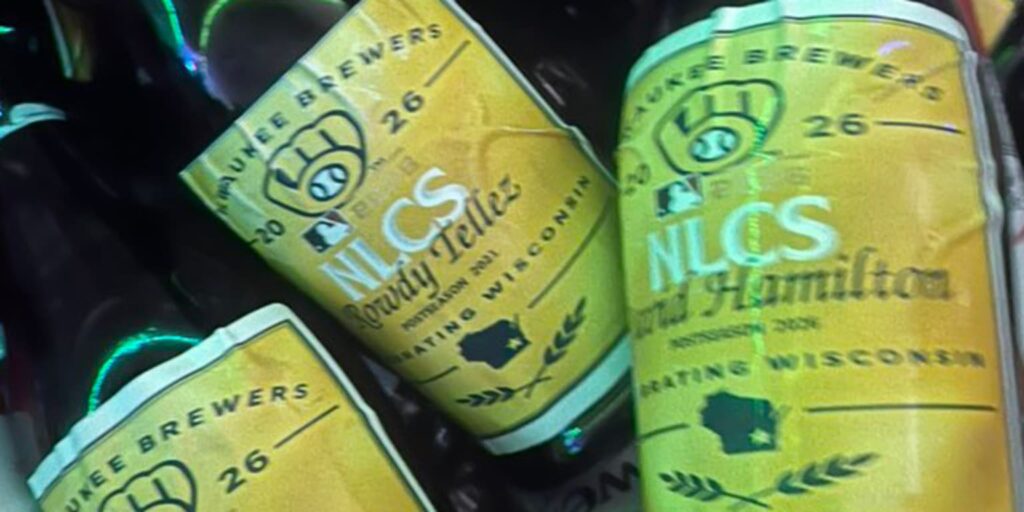 Brewers celebrate World Series berth with custom champagne bottles