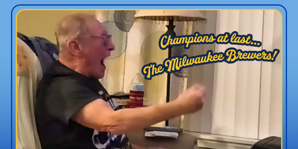 Brewers fan celebrates World Series win