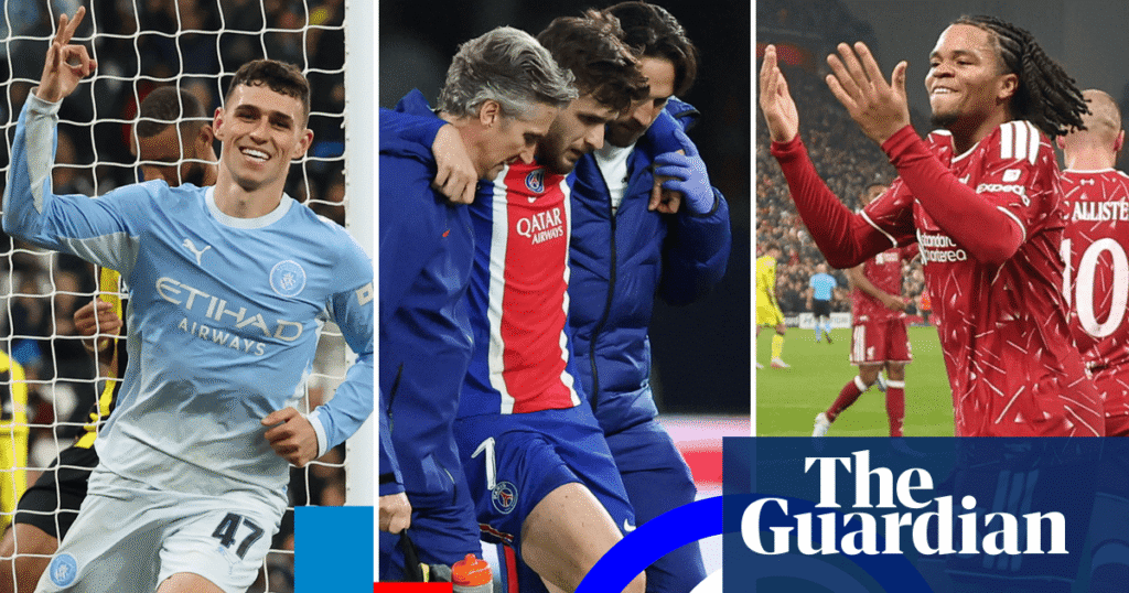 Champions League review: PSG take a hit, Man City’s empty seats and teenage hope for Liverpool | Champions League
