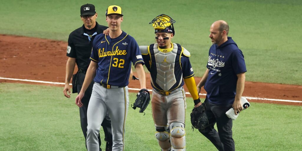 Jacob Misiorowski exits Game 5 of World Series due to cramps Jacob Misiorowski exits Game 5 of World Series due to cramps