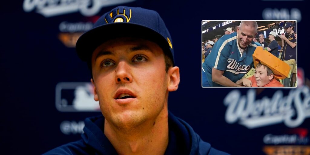 Jacob Misiorowski reacts to young fan interviewed after Brewers’ NLCS win Jacob Misiorowski reacts to young fan interviewed after Brewers' NLCS win