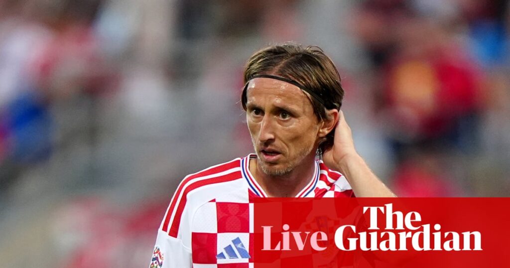 Modric ‘ashamed’ after 7-0 defeat by England; Republic of Ireland v Israel tensions build – matchday live | Soccer