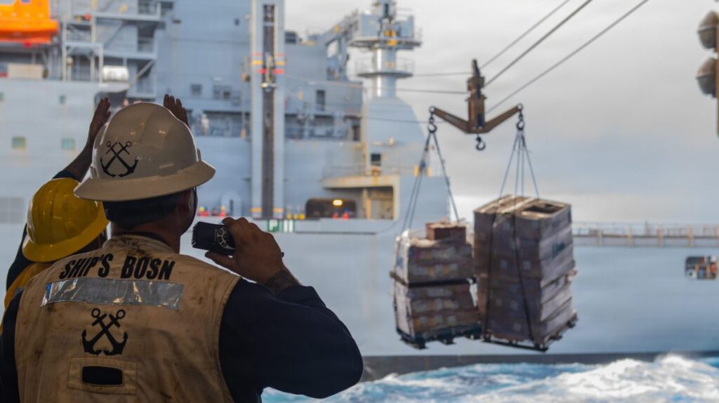 Navy sending aircraft carrier to Middle East with extra food, supplies