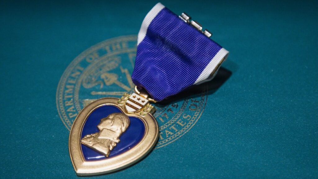 Soldier awarded Purple Heart from drone attack in first hours of war