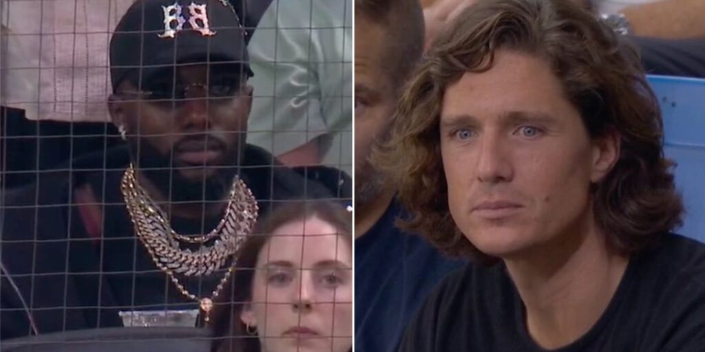 Tyler Glasnow, Randy Arozarena attend 2026 ALCS Game 6 at Trop
